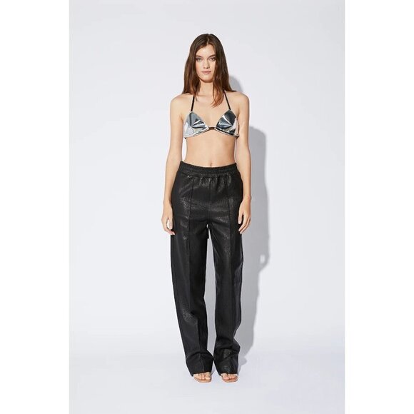 RTA Bralette Top in Mirror Medium New Womens Metallic Cropped Bra - Picture 11 of 13